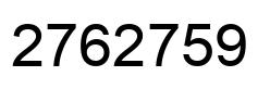 Number 2762759 black image