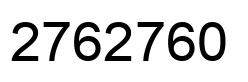 Number 2762760 black image