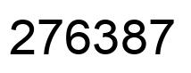 Number 276387 black image