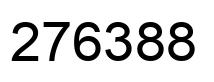 Number 276388 black image