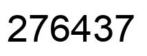 Número 276437 imagen negro