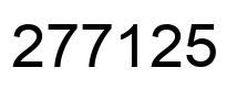 Number 277125 black image