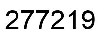 Number 277219 black image