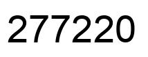 Number 277220 black image