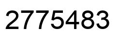 Number 2775483 black image
