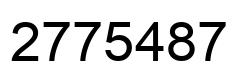 Number 2775487 black image