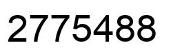 Number 2775488 black image