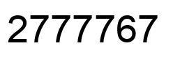 Number 2777767 black image