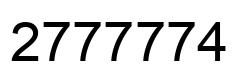 Number 2777774 black image