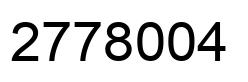 Number 2778004 black image