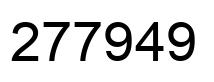 Number 277949 black image