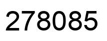 Number 278085 black image