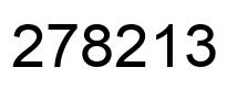 Number 278213 black image
