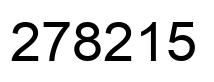 Number 278215 black image