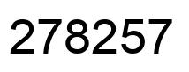 Number 278257 black image