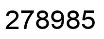Number 278985 black image
