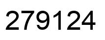 Number 279124 black image
