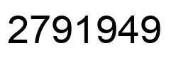 Number 2791949 black image