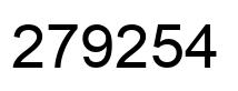 Número 279254 imagen negro