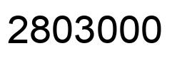 Number 2803000 black image
