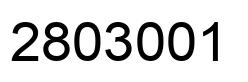 Number 2803001 black image