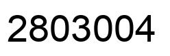 Number 2803004 black image