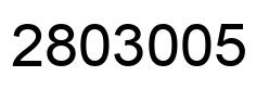 Number 2803005 black image
