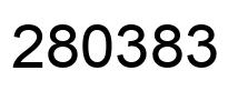 Number 280383 black image