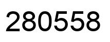 Number 280558 black image