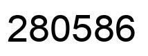 Number 280586 black image
