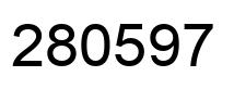 Number 280597 black image