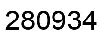Number 280934 black image