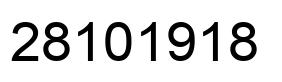 Number 28101918 black image