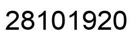 Number 28101920 black image