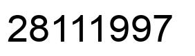 Número 28111997 imagen negro