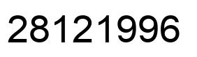 Number 28121996 black image