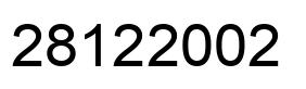 Number 28122002 black image