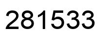 Number 281533 black image