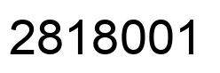 Number 2818001 black image