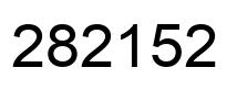 Number 282152 black image