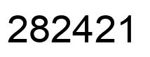 Number 282421 black image