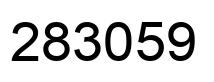 Number 283059 black image