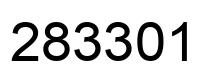 Number 283301 black image