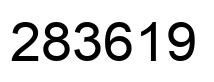 Number 283619 black image