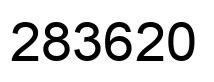 Number 283620 black image