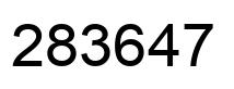 Number 283647 black image