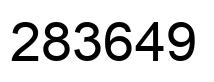 Number 283649 black image