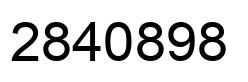 Number 2840898 black image