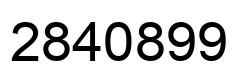 Number 2840899 black image