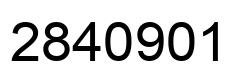 Number 2840901 black image